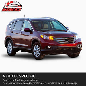 Alfombrillas de látex para coche Honda CR-V 2012-2016, alfombras para todo tipo de clima, color gris, 3 piezas, estilo IKON, impermeables - Product Image 6