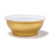 Bol en aluminium recyclable de qualité alimentaire, surface or/argent, logo personnalisé, OEM, emballage instantané pour crème glacée et beurre