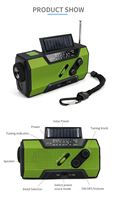 OEM ODM Noodzonne-aangedreven handkruk LED zaklamp NOAA weerstation draagbare AM/FM/SW radio voor binnen en buiten met 2000mah batterij