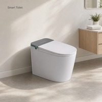 Toilette intelligente avec réservoir intégré, siège chauffant, cuvette allongée, télécommande, siphon en P et en S pour salle de bain résidentielle