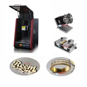 Small Fiber Laser Engraving Machine with Enclosure Jewelry Laser Engraver Laser Cutting Gold Jewelry Machine