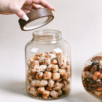 Grand pot de conservation en verre hermétique de qualité alimentaire pour ranger les fruits secs, les noix, les pâtes, les graines de tournesol, les céréales