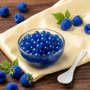 Premium Taste Ready To Eat Refreshing Bursting Blueberry <b>Bubbles</b> Popping Juice Balls <b>Boba</b> Supplies 50gx5PK For Home DIY Drinks - Product Image 4