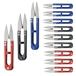 Industrial Grade Sewing Trimming Yarn <b>Cutter</b> Double Color Handle Smooth <b>Edge</b> Metal Handle Tailor Scissors for Shearing - Product Image 1