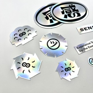 สติกเกอร์โฮโลแกรมเลเซอร์โฮโลแกรมที่กำหนดเองด้วยตนเองฉลากพลาสติกไวนิลกาวพิมพ์ยูวีสำหรับบรรจุภัณฑ์โลโก้การ์ตูน - Product Image 6