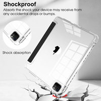 Nouvel arrivage étui triple pliable en cristal transparent pour iPad Pro 13 pouces M5 2025 8e génération tablette acrylique dur PC couverture arrière