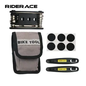 Kit d'outils de réparation de vélo RIDERACE 16 en 1 multifonction VTT outils de réparation avec sac portable ensemble d'outils de réparation de cyclisme sur route - Product Image 1
