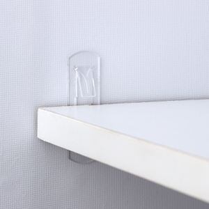 Mensola in plastica trasparente resistente staffa di supporto dell'armadio da cucina mensole clip porta scaffali e pioli per mobili in legno - Product Image 6