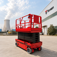 Plateforme élévatrice à ciseaux électrique autopropulsée de 8 m de hauteur de travail, 450 kg, hauteur de plateforme de 6 m pour l'entretien des entrepôts et des usines
