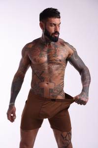 Calzoncillos Bóxer de Algodón Marrón para Hombre, Transpirables, Suaves y Cómodos, Ropa Interior Clásica para Hombre, Producción Confiable - Product Image 3