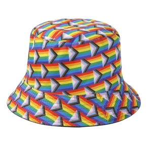 بيع بالجملة مخصص غير ثنائي فخر ثنائي الجنس أو ثنائي الجنس أو البوليستر قبعات صياد بحافة واسعة قبعات فارغة - Product Image 4