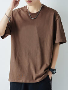 เสื้อยืดแขนสั้นทรงเรกูลาร์สไตล์สตรีท ผ้าคอตตอน 100% หนัก 230GSM ตัดเย็บแบบไหล่ตก ป้องกันการหดตัว ระบายอากาศได้ดี - Product Image 4