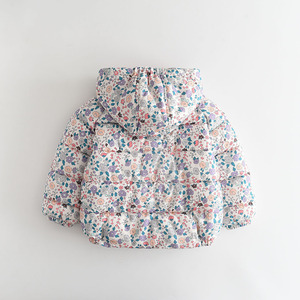 Nuova Giacca Invernale 2026 per Ragazze con Stampa Floreale Completa, Foderata in Pile, Ispessita con Cappuccio in Cotone - Product Image 4
