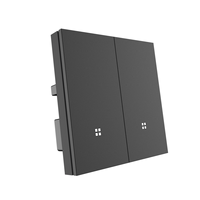 Interrupteur intelligent 2 voies en alliage d'aluminium M8-2 Tuya ZigBee 3.0, contrôle vocal/par application Alexa Google Home, en plastique pour hôtel, maison, bar, design