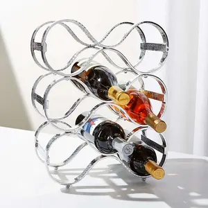 Chất Lượng Cao Shiny Bạc Nhôm Wine Bottle Chủ Cho 9 Chai