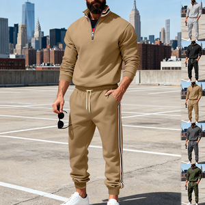 Conjunto <span class=keywords><strong>de</strong></span> Ropa Deportiva <span class=keywords><strong>de</strong></span> 2 Piezas para Hombre, Sudadera y Pantalones Casuales <span class=keywords><strong>de</strong></span> <span class=keywords><strong>Marca</strong></span> <span class=keywords><strong>de</strong></span> Moda para Otoño e Invierno - Product Image 2