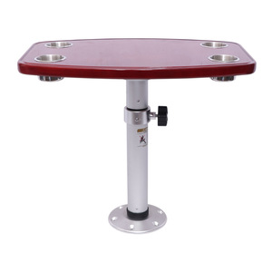 Table réglable en alliage d'aluminium et chêne pour camping-car, accessoire intérieur de véhicule commercial, ensemble complet léger - Product Image 1