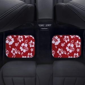 레드 PVC 범용 미끄럼 방지 고무 바닥 매트 4 개 전체 세트 여성용 자동차 액세서리 SUV 트럭 세단 밴 - Product Image 5
