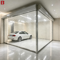 Porte de garage automatique transparente Bolang, porte de garage à enroulement, vue complète, sécurité, verrouillage par mot de passe, porte de garage à enroulement en cristal