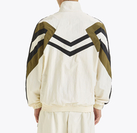 Veste coupe-vent personnalisée pour homme, ensemble de survêtement vintage, style rétro color block, streetwear, imperméable, léger, zippé, manteau de course OEM