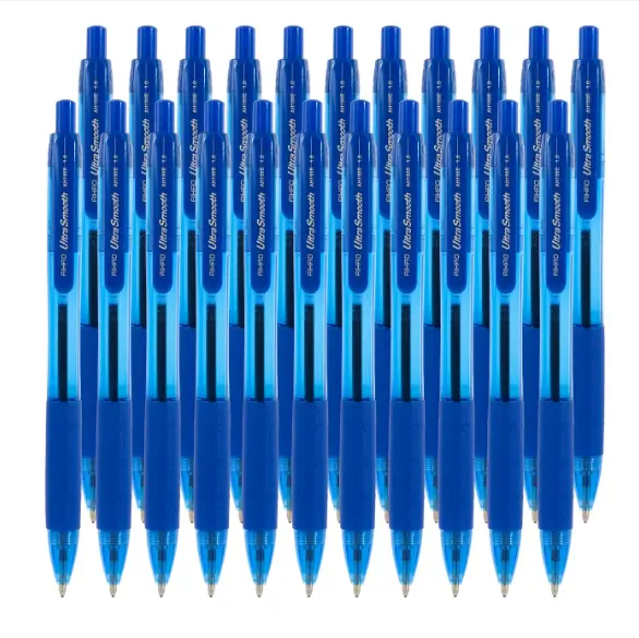 Hot Sale Promotional Students Slim Luxury Plastic Ballpoint Pens Blue Gel Ballpoint Bearing Pen Custom With Logo