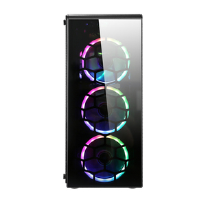 Gabinete Pc Case Gaming <span class=keywords><strong>Computer</strong></span> Rgb Fans, precio de fábrica Glass <span class=keywords><strong>Desktop</strong></span> Stock <span class=keywords><strong>Computer</strong></span> System Carcasa de plástico ATX Mid Tower CN;GUA - Product Image 2