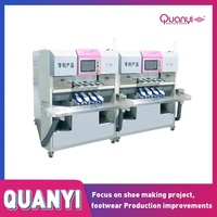 Machine automatique de pose de talons pour semelles de chaussures de sport, avec four de formage à engrenages motorisé PLC et fonction de thermoformage