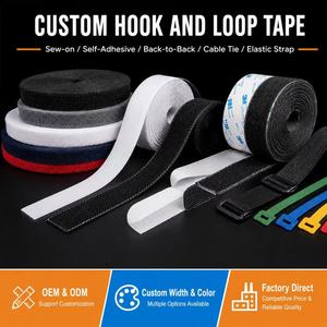 YUSEN Eco-Friendly Double Sided Custom Logo Edge Slayer Melt Lace Hair <b>Band</b> Frontal Wraps Adjustable Hook Loop Elastic <b>Wig</b> <b>Band</b> - Product Image 5