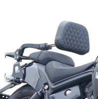 Barre de protection anti-chute en acier inoxydable TORST Benda Black Flag 500 pour moto, avec dossier intégré et porte-bagages arrière