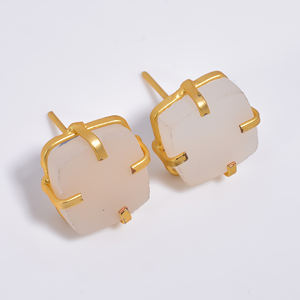 ต่างหูอัญมณีชุบทอง14K สำหรับผู้หญิงสวยๆเครื่องประดับทองเหลืองอัญมณีออกแบบได้ตามต้องการ - Product Image 2