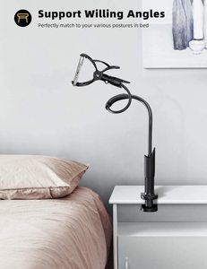 Supporto Del Telefono Delle Cellule di 2021Multi-Purpose Letto A Collo di Cigno Supporto <span class=keywords><strong>Braccio</strong></span> Flessibile 360 Gradi Clip di Staffa di Supporto Pinza - Product Image 4