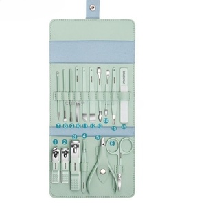 Ensemble de coupe-ongles 16 en 1, professionnel, en acier inoxydable, violet, outils pour les ongles, ciseaux, manucure, pédicure, kit de coupe-ongles - Product Image 3