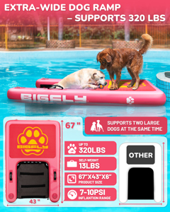 Bigfly Floating <b>Dog</b> Water Ramp Inflatable Pup Plank <b>Pool</b> Float Drop Stitch Material for Ocean Waters BF11 Hot Salling Outdoor In - Product Image 4