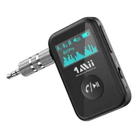 1Mii Bluetooth 5.0 מוסיקה מקלט עם OLED מסך, Aux Bluetooth מתאם לרכב/בית סטריאו/רמקולים, ידיים שיחה חינם