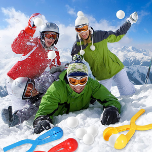 Duck Snowball Maker Snow Ball Toy Game pour enfants Winter Outdoor Haute qualité en plastique épaissi Snow Fight Clip w/ Handle - Product Image 5