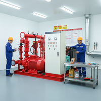 Système de pompage incendie 500 GPM 3CF EDJ avec pompe à corps divisé, diesel et pompe jockey, non certifié UL/FM