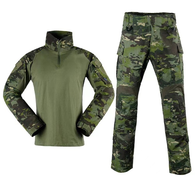 Men's Tactical Camouflage Uniform, Breathable Canvas Fabric, High-Quality Tactical Apparel