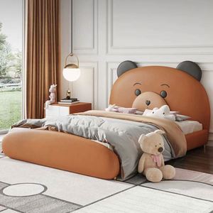 Cama Infantil de Madera Maciza, Diseño Unisex, Creativo, de Dibujos Animados, Tamaño Completo, Cómoda, Moderna, Minimalista, Muebles de Dormitorio para Niños - Product Image 4