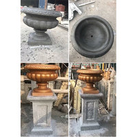 Moules à pots de fleurs en plastique PP préfabriqués de style européen, 60 cm de diamètre, robustes et durables, pour la fabrication de jardinières en béton.