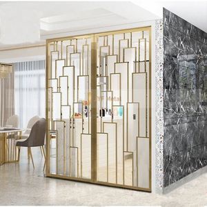 Panel Divisor de Acero Inoxidable LL75, Biombo de Vidrio Acrílico Impermeable, Diseño Personalizado para Decoración de Restaurantes - Product Image 5