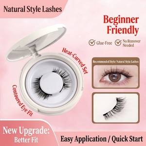 <span class=keywords><strong>Faux</strong></span> cils magnétiques sans colle, sans dissolvant, faciles à poser, style en V, aspect naturel, certifiés CE, vente en gros - Product Image 2