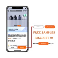 Bouteille diffuseur de parfum pour voiture en verre noir dégradé classique, vide, avec bouchon en bois noir personnalisé – Offre spéciale