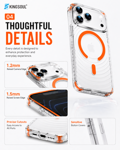 เคสโทรศัพท์ใสแบบแม่เหล็ก TPU+PC ป้องกัน 360 องศา กันกระแทก รองรับการชาร์จไร้สาย สำหรับรุ่น 13/14/15/16/17/18 - Product Image 3