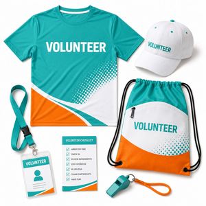 Kit de Voluntario Personalizado para Carreras Divertidas, Paquete para Personal de Eventos OEM ODM con Camiseta, Gorra y Cordón - Product Image 2