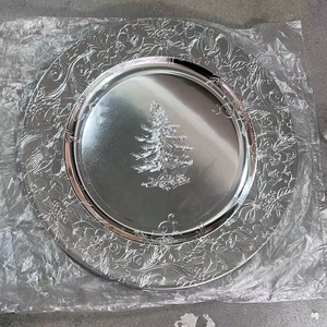 Motif d'arbre de Noël rond multicolore Estampage à chaud Imprimés uniques Ambiance de qualité supérieure Plateau à fruits Assiettes décoratives pour chargeur - Product Image 6