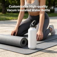 Bouteille isotherme portable pour l'extérieur, gourde de sport anti-fuite pour le fitness, les voyages et les activités quotidiennes en plein air