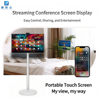 Téléviseur intelligent 32 pouces, tablette TV avec support, téléviseur portable à piles pour le bureau et la salle de classe