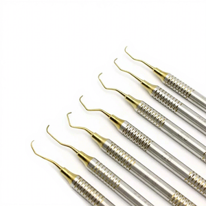 Juego de Curetas Quirúrgicas Dentales Gracey de 7 Piezas, Instrumentos Manuales de Acero Inoxidable con Empuñadura Moleteada, Raspadores Periodontales Clase I - Product Image 3
