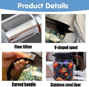 थोक कस्टम 1 एल डबल दीवार वैक्यूम पानी जूग स्टेनलेस स्टील इन्सुलेट थर्मल चाय बर्तन इनफ्यूसर के साथ - Product Image 6