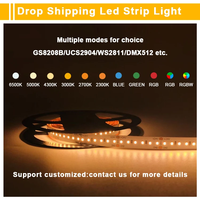 Canal de lumière blanche indépendant IC intégré 5v Sk6812 Rgbw Ws2812b Adressable 30led Programmable Smart Pixel Led Strip Tape